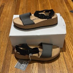 Birkenstock Papillio Glenda Anthracite Narrow Leather US 7